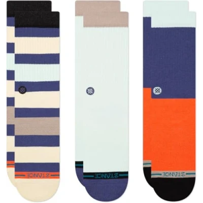 Image of Stance Bayside CREW Unisex 3 PACK Socks, Size: 8.5 12.5, Multi