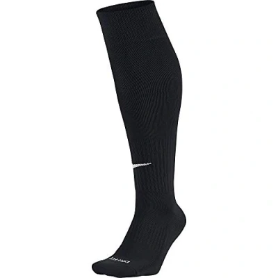 Image of Nike Classic Knee High Football Dri Fit Socks, Black (Black/Weiß), 4650 (Manufacturer Size: XL)/11 14.5 UK
