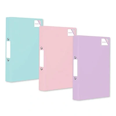 Image of A4 Pastel Ring Binders 40mm Two D Rings Wild Orchid, Pink Sherbet and Mint Magic Pack 3