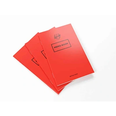 Image of Silvine 158 x 99mm Red Memo Book Lined (72 Pages) Pack of 3