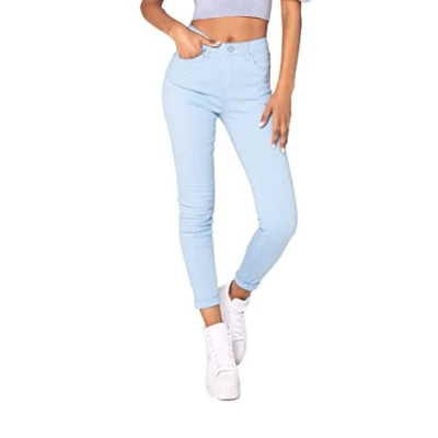 Image of Nina Carter P056 Women&#039;s Skinny Fit Jeans High Waist, Sky Blue (P109 14), M