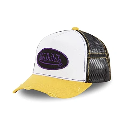 Image of Von Dutch Amb Summer Trucker Cap with Net, Yellow, One size