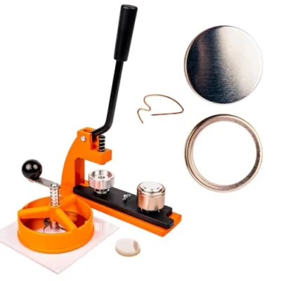 Image of Ebadges 25mm UK Made Professional Metal Badge Maker Making Kit with 250 Badges Machine Circle Cutter Interchangeable Dies Available Make Your Own