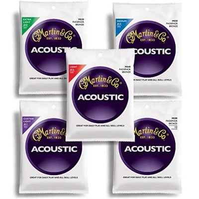 Image of Martin 92/8 Acoustic Guitar Strings Phosphor Bronze Wound (Medium, .013 .056)