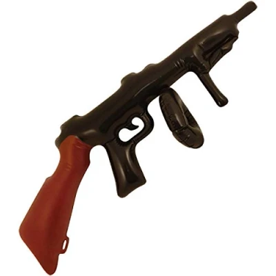 Image of Henbrandt 80 cm Inflatable Blow Up Tommy Gun Gangster Fancy dress Accessory (Black)