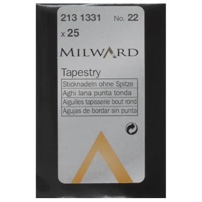 Image of Milward Cross Stitch Tapestry Needles Size: No. 22