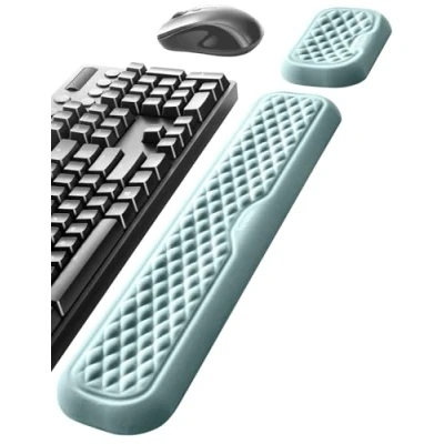Image of Vaydeer Wrist Rest Pad Keyboard Mouse Ergonomic Computer Support Soft Memory Foam Cushion for Office Palm Hand Laptop Typing Grey