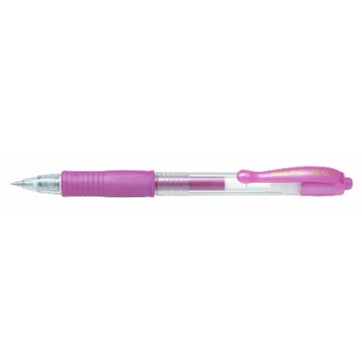 Image of Pilot G207 Retractable Gel Rollerball 0.7 mm Tip (Box of 12) Metallic Pink