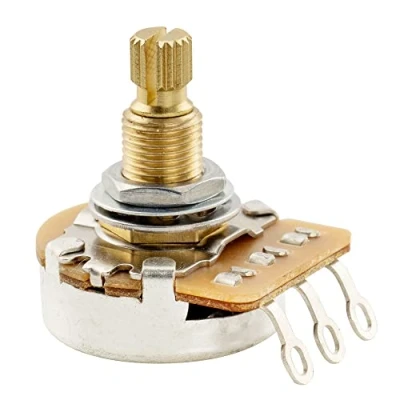 Image of Musiclily Pro HD B250K Full Brass Metric Coarse 18 Spline Split Shaft Pot Linear Taper Potentiometer for Electric Guitar Bass