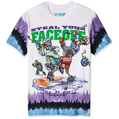 Image of Liquid Blue Men&#039;s Grateful Dead Steal Your Face Off T Shirt, Multi, Large