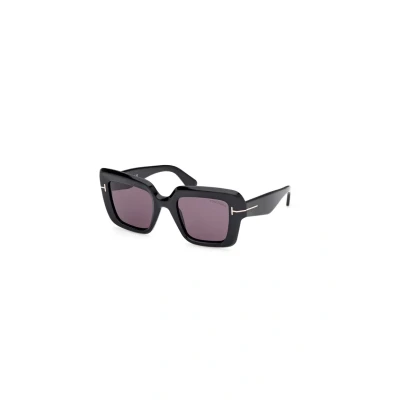 Image of Tom Ford FT1157 ESME Sunglasses Glossy blacksmoke gray, Women&#039;s, Size: 50, black smoke gray