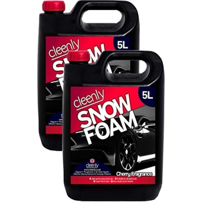 Image of Cleenly Cherry Snow Foam High Performance Formula with Super Thick Non Caustic &amp; pH Neutral Car Cleaning Pre Wash Shampoo 2 x 5 Litres