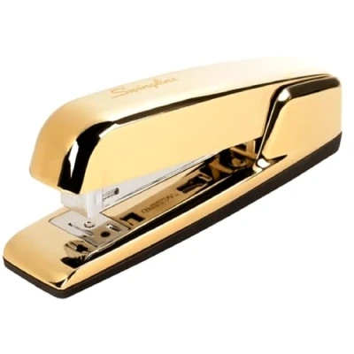 Image of Swingline Stapler, 30 Sheet Capacity, 747 Business Jam Free, Metal, Gold Chrome (74721)