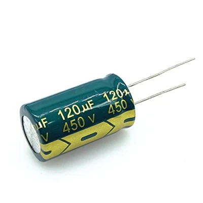 Image of 5pcs 120UF High Frequency Low Impedance 450v Aluminum Electrolytic Capacitor Size 18 * 30mm diy supplies