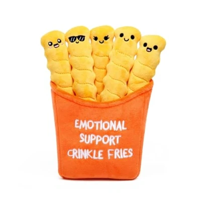 Image of WHAT DO YOU MEME? Emotional Support Crinkle Fries The Original Viral Cuddly Plush Comfort Food, Unique Gift for Valentine&#039;s Day, Birthdays, Christmas, Friendship &amp; Anniversary&#039;s
