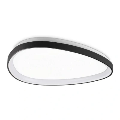 Image of Gemini 61cm LED Integrated Semi Flush Ceiling Light Black 2700K