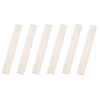 Image of Alnicov 6Pcs Acoustic Guitar Bone Blanks Saddle,Guitar Bridge Saddle Blank for Classical Mandolin Banjo Ukulele 80mm