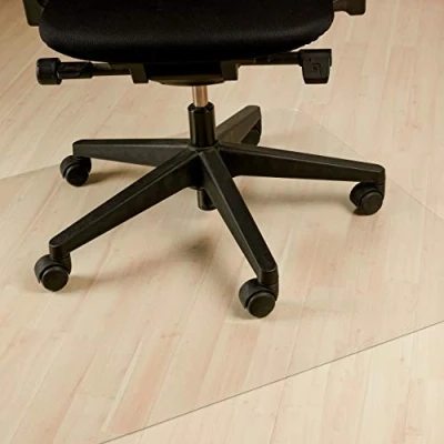 Image of Relaxdays Office Chair Mat, Underlay, Floor Protector, Parquet, Carpet, Non Slip, 120 x 150 cm, Clear, .17 cm