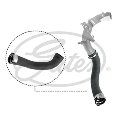 Image of 144602500R Turbocharger Hose GATES 09 0528 Silicone DACIA: Duster Off Road, II, RENAULT: Captur, Clio 4