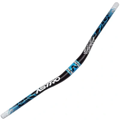 Image of Mountain Bike Bicycle Aluminum Riser Handlebar 31.8mm 720/780mm MTB Handle Bar For Downhill And Enduro Riding BMX DH XC AM FR Bars Rise 25mm (Color : Black blue, Size 780mm)
