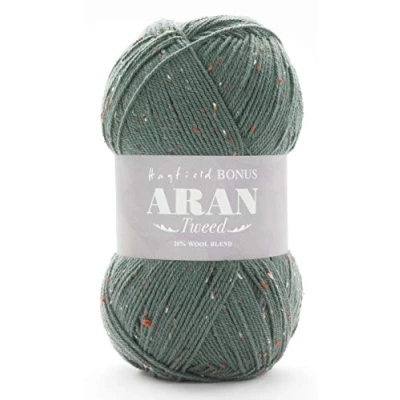 Image of Hayfield Bonus Aran Tweed, Evergreen (711), 400g by Sirdar