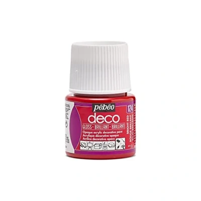 Image of Pebeo 45ml Deco Br, Acrylic, Bright red, 45 ml (Pack of 1)