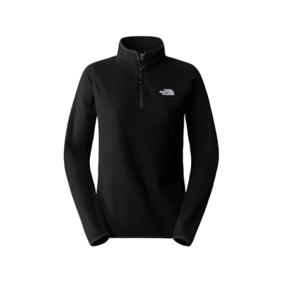Image of The North Face W 100 Glacier 1/4 ZIP EU Fleece jumper, Women&#039;s, Size: Large, Black