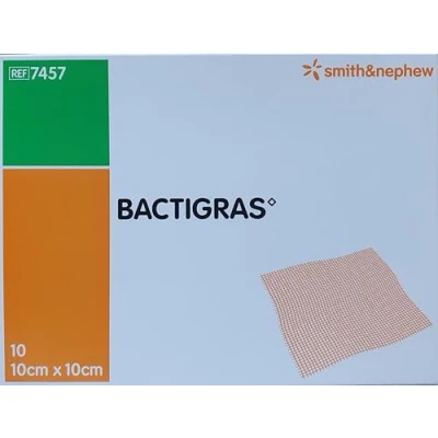 Image of Bactigras Wound Dressing: Pack of 10, 10x10 cm Effective and Sterile Care