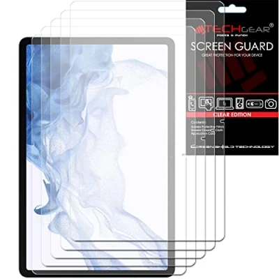Image of TECHGEAR 5 Pack Galaxy Tab S8 11&quot; Screen Protectors (SM X700 / SM X706), Ultra CLEAR Protector Guard Cover Designed for Samsung 2022