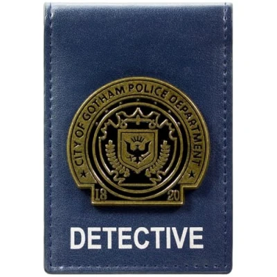 Image of The Dark Knight Gotham P.D ID Badge Wallet Bi Fold &amp; Card Holder, Blue
