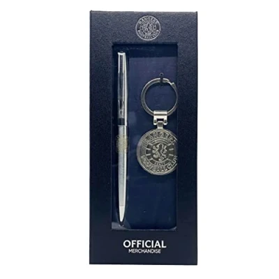 Image of Rangers FC Pen &amp; Keyring Official Football Executive Gift Boxed
