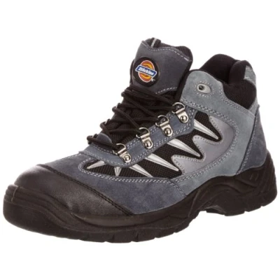 Image of Dickies Men&#039;s Storm S1 P safety Trainers FA23385A Grey/Black 4 UK, 37 EU Regular EN certified