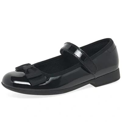 Image of Clarks Girl&#039;s Scala Tap K Ballet Flats, Black Pat Pat, 10 UK Child