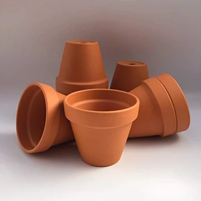 Image of Weston Mill Pottery [F9 Terracotta Plant Pots (pack of 10) 9cm diameter x 8cm high