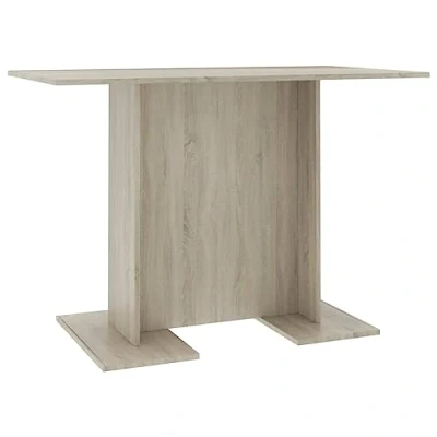 Image of vidaXL Dining Table Home Kitchen Dinner Room Stand Furniture Sonoma Oak 110x60x75cm Chipboard