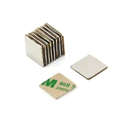 Image of Magnetastico® 20 pcs self adhesive neodymium magnets N52 square 8x8x1 mm Strong with branded tape extra high force
