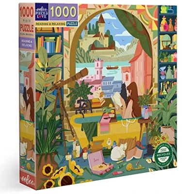 Image of eeBoo PZTRRD Garden 1000 Piece Adult Puzzle Reading &amp; Relaxation