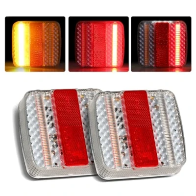 Image of Yinaolan LED Trailer Lights Rear 12V 2Pcs Waterproof Turn Signal Lamp Set for Caravan Tractor Truck Van Lorry RV