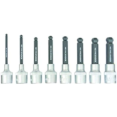 Image of BONDHUS, PHBX8M/S 2 BALLEND Series INHEX Socket BIT Set 8PC MM 2&quot;, 43487