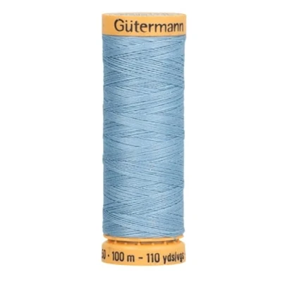 Image of Gütermann GNE50 7295 Sewing Thread, Cotton, Blue, 100 m