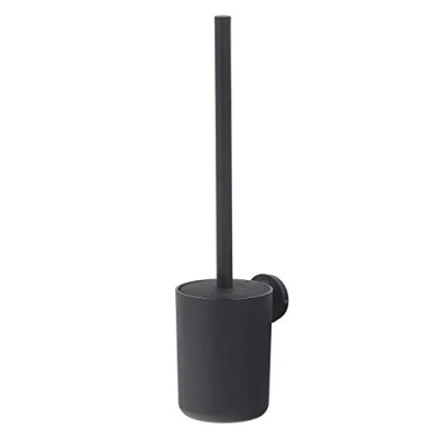 Image of Tiger Urban Toilet Brush and Holder, Stainless Steel, Black, 9.5 x 38.4 11.7 cm
