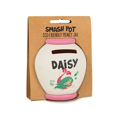 Image of History &amp; Heraldry Personalised Bamboo Smash Pot Money box (Daisy)