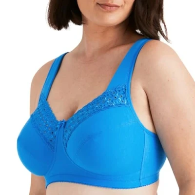 Image of Miss Mary of Sweden Broderie Anglaise Womens Non Wired Comfort Cotton Bra