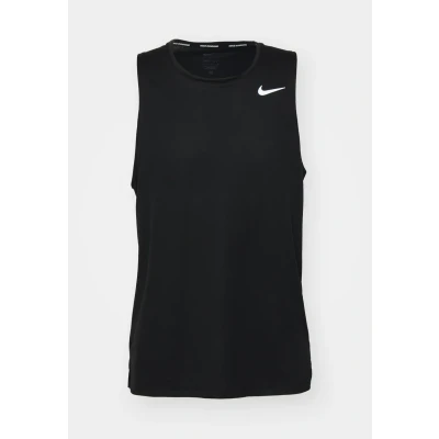 Image of Nike Performance Miler TANK Top, Men&#039;s, Size: Large, Black/silver