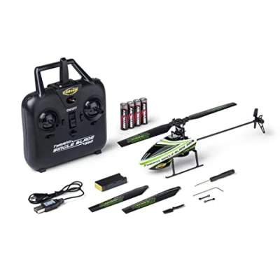 Image of Carson Flugzeug,Helikopter 500507171 Tyrant Single Blade 320 2.4GHz 100PercentRTF Green Remote Controlled, Robust RTF (Ready to Fly), RC Helicopter, with Start and Landing Function