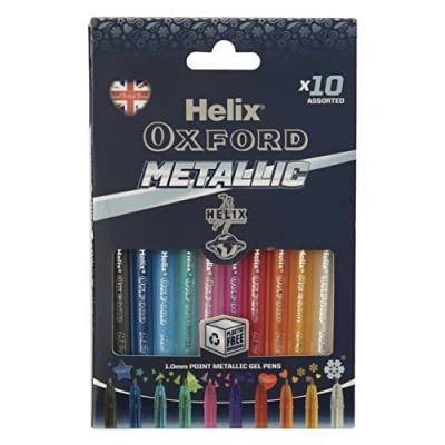 Image of Helix Oxford Metallic Gel In Pens Water Based Ink x10