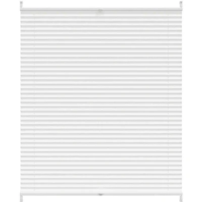 Image of &#039;vidaXL Plisse Blind 100x125cm White Pleated Blinds, Adjustable Sun and Vision Protection, Stylish Décor for Villa, Office, Living Guest Room, Easy Installation, Multiple Sizes, Crepe