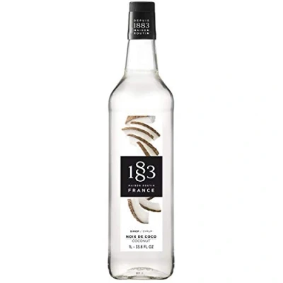Image of 1883 Maison Routin Premium Coconut Syrup for Cocktails &amp; Mocktails Glass 1L