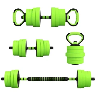 Image of SPORTNOW 4 in 1 Adjustable Weight Dumbbells Set 30KG, Used as Barbell, Kettlebell, Push up Stand, Free Weights for Men and Women Home Gym Training
