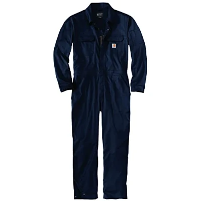 Image of Carhartt Men&#039;s Rugged Flex Canvas Coverall, Navy, Large